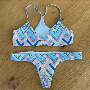 LSpace Aztec neon print bikini